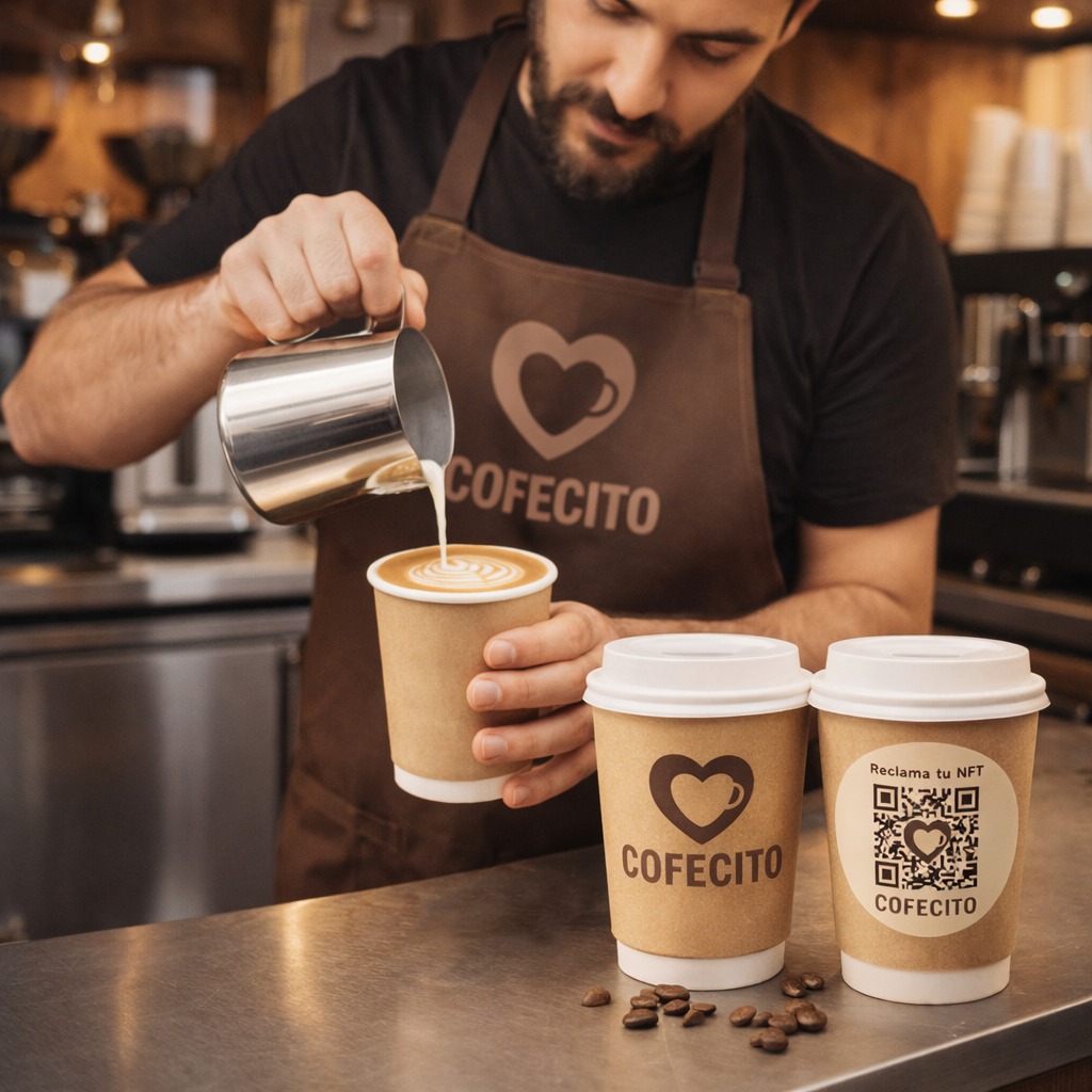 Barista preparando arte latte